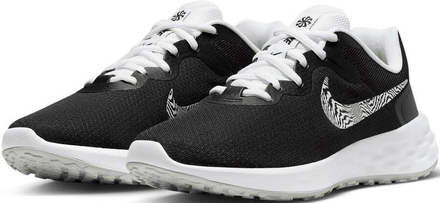 Nike revolution 6 hardloopschoenen zwart wit dames - Foto 1