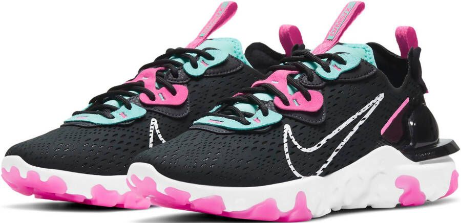 Nike W Nsw React Vision Dk Smoke Grey White Pink Blast Schoenmaat 36 1 2 Sneakers CI7523 008 - Foto 3