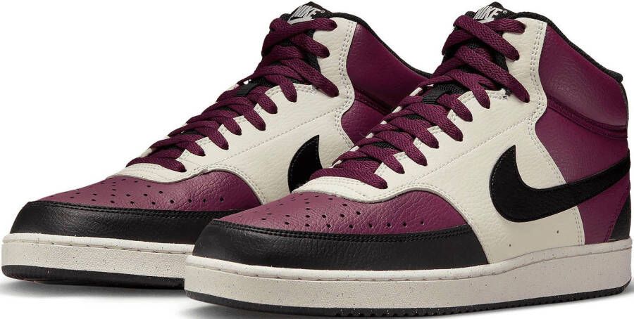 Nike Court Vision Mid Next Nature Sneakers Paars Zwart Wit - Foto 4