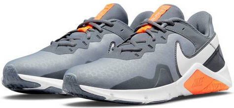 Nike Legend Essentail 2 fitness schoenen grijs wit oranje - Foto 2