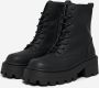 Only Zwarte Leren Rits Enkellaarzen Black Dames - Thumbnail 2