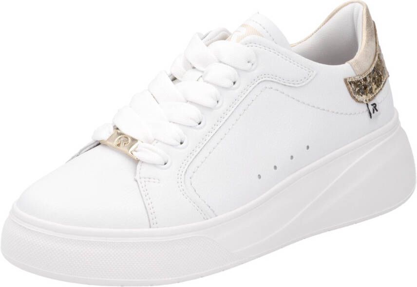 OTTO RIEKER Sport Plateausneakers veterschoen lage schoen vrijetijdsschoen metallic-accent op de hiel