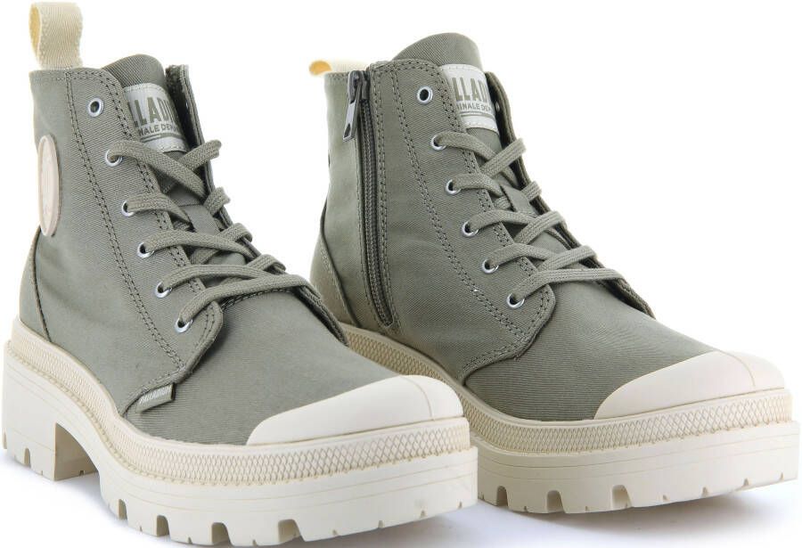 Palladium Hoge veterschoenen PALLABASE twill van textiel