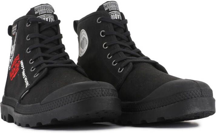 Palladium Veterschoenen STRANGER THINGS X PAMPA HELLFIRE Veterlaarzen van canvas met print - Foto 5