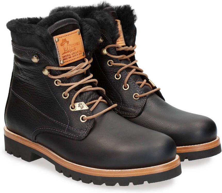 Panama Jack Winterlaarzen Aviator Igloo blokhak winterlaarsjes veterboots met logo-patch - Foto 13