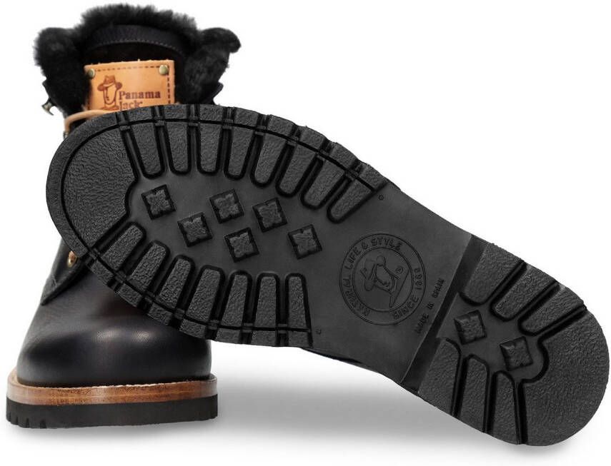 Panama Jack Winterlaarzen Aviator Igloo blokhak winterlaarsjes veterboots met logo-patch - Foto 11
