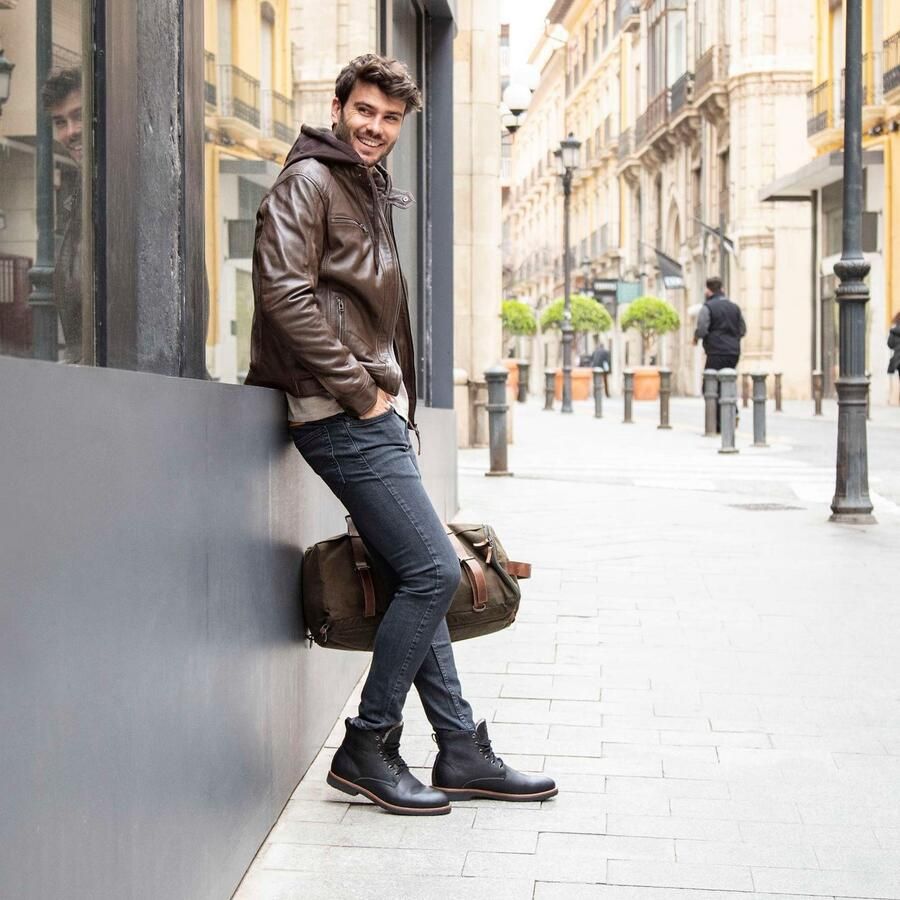 Panama Jack Winterlaarzen winterenkellaars veterboots outdoorschoen met contrasterende raamnaad - Foto 5