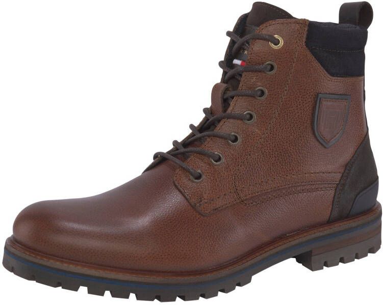 Pantofola d'Oro Baveno Uomo High leren sneakers cognac zwart - Foto 6