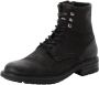 Pantofola D'Oro Zwarte Leren Hoge Veterschoenen Black Heren - Thumbnail 3