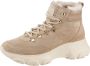 Paul Green 5175 Volwassenen VeterlaarzenHoge sneakersDames veterschoenenHalf-hoge schoenen Wit beige - Thumbnail 2