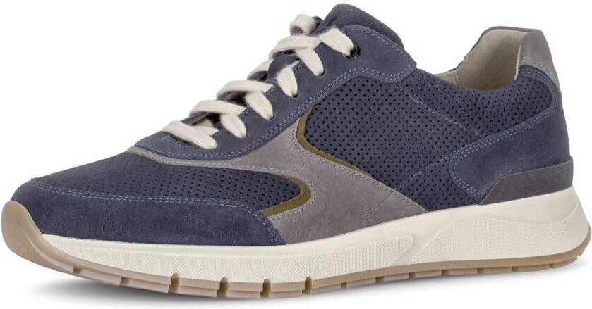Pius Gabor Sneakers met sleehak vrijetijdsschoen lage schoen veterschoen met contrastafwerkingen g-breedte