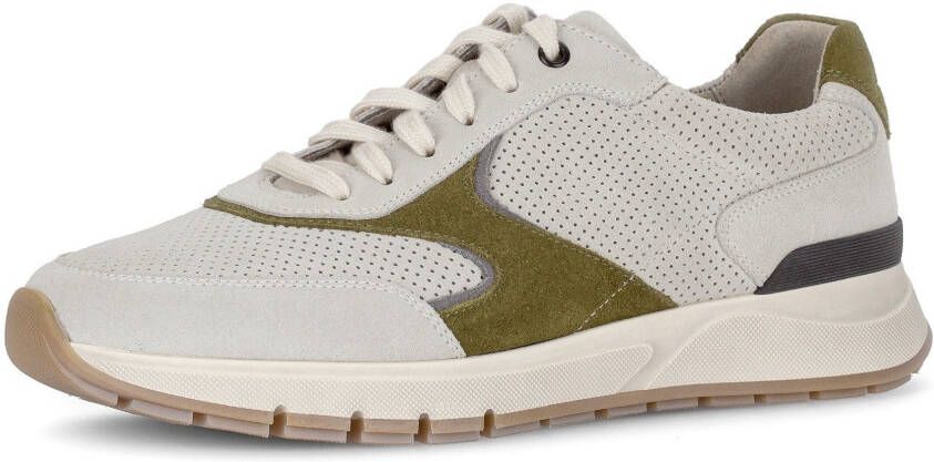 Pius Gabor Sneakers met sleehak vrijetijdsschoen lage schoen veterschoen met contrastafwerkingen g-breedte