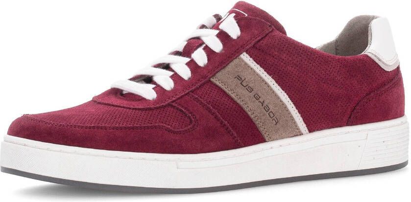 Pius Gabor Sneakers vrijetijdsschoen lage schoen veterschoen met contrastafwerking breedte g