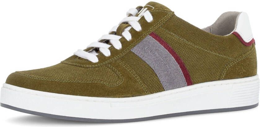 Pius Gabor Sneakers vrijetijdsschoen lage schoen veterschoen met contrastafwerking breedte g