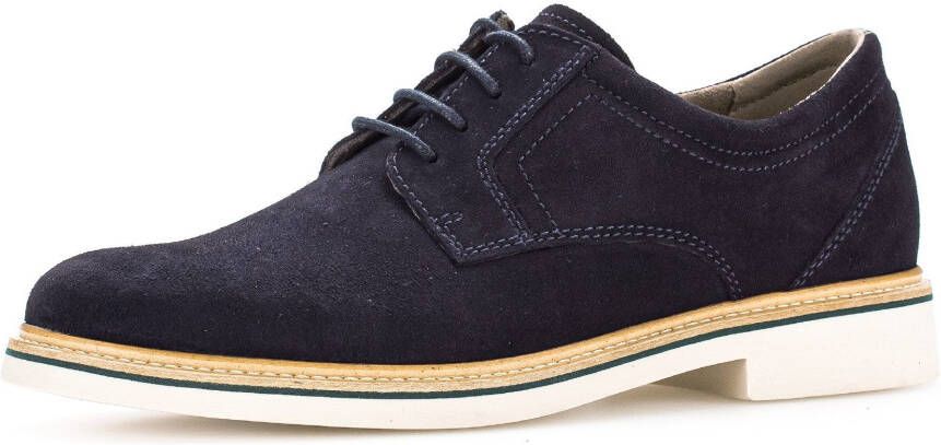 Pius Gabor Veterschoenen blokhak business schoen lage schoen met siersteken g-breedte