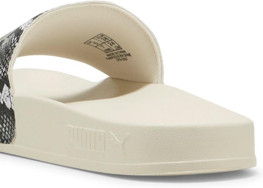 Puma Leadcat 2.0 Snake Chic badslippers slangenprint ecru zilver - Foto 4