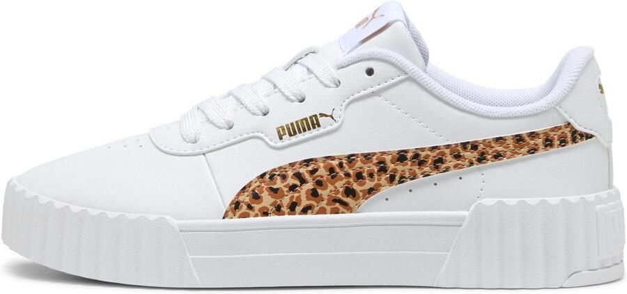 PUMA Carina 3.0 Animal Jr Sneakers White-Light Sand- Gold - Foto 3