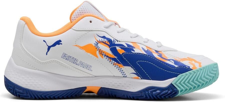 PUMA NOVA Smash Unisex Sportschoenen White-Vivid Blue-Heat Fire- Black - Foto 6