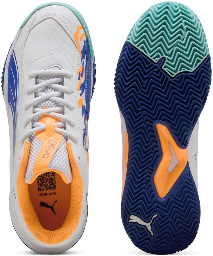 PUMA NOVA Smash Unisex Sportschoenen White-Vivid Blue-Heat Fire- Black - Foto 4