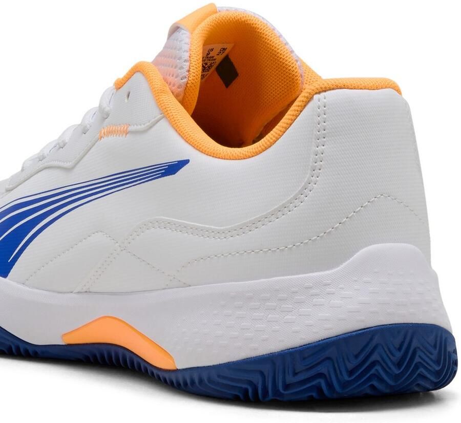 PUMA NOVA Smash Unisex Sportschoenen White-Vivid Blue-Heat Fire- Black - Foto 3