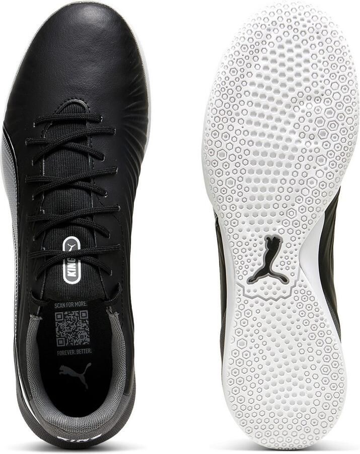 Puma Kin Match senior zaalvoetbalschoenen zwart wit antraciet - Foto 4