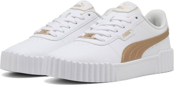 PUMA Carina 3.0 DayINight Dames Sneakers White- Gold