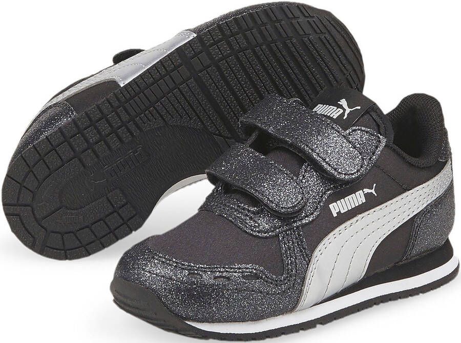 PUMA Peuters Cabana Racer Glitz V PS Inf Sneaker Schoenen Zwart Zilver - Foto 2