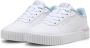 Puma Carina 2.0 Tropical sneakers wit lichtblauw lila Jongens Meisjes Imitatieleer 28 - Thumbnail 3