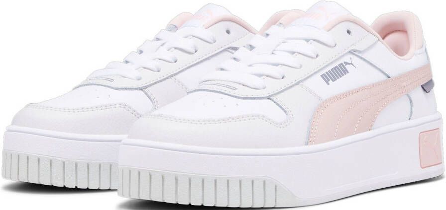 Puma Carina Street leren sneakers wit roze Leer Meerkleurig 37 - Foto 3