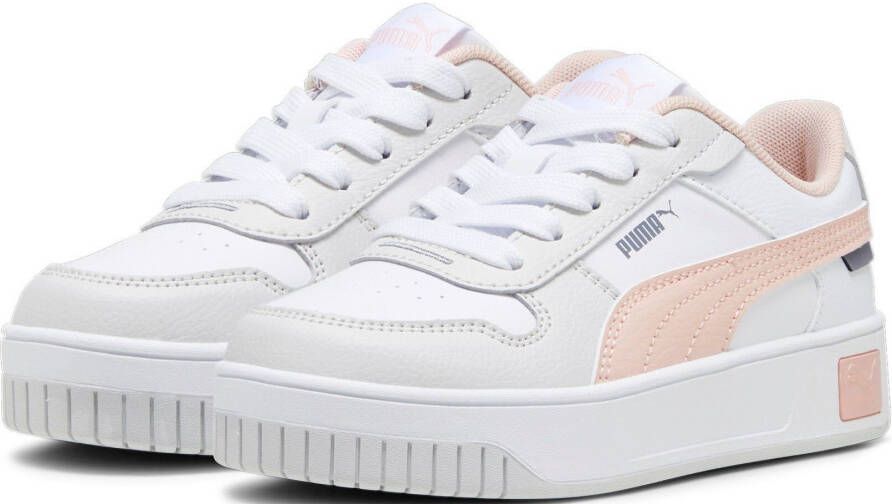 Puma Carina Street leren sneakers wit roze Meisjes Leer Meerkleurig 28 - Foto 4