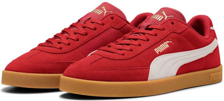 PUMA Club II Era Suede Unisex Sneakers For All Time Red- White- Gold - Foto 3