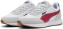 PUMA R78 Lightwind Unisex Sneakers Cool Light Gray-Dark Crimson- White - Thumbnail 2