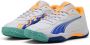 Puma Nova Smash padelschoenen wit blauw geel - Thumbnail 3