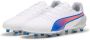 Puma King Match senior voetbalschoenen wit kobaltblauw lichtgrijs - Thumbnail 3