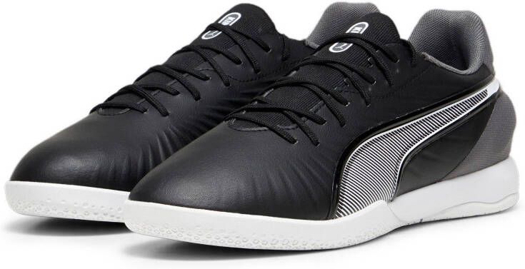 Puma Kin Match senior zaalvoetbalschoenen zwart wit antraciet - Foto 2