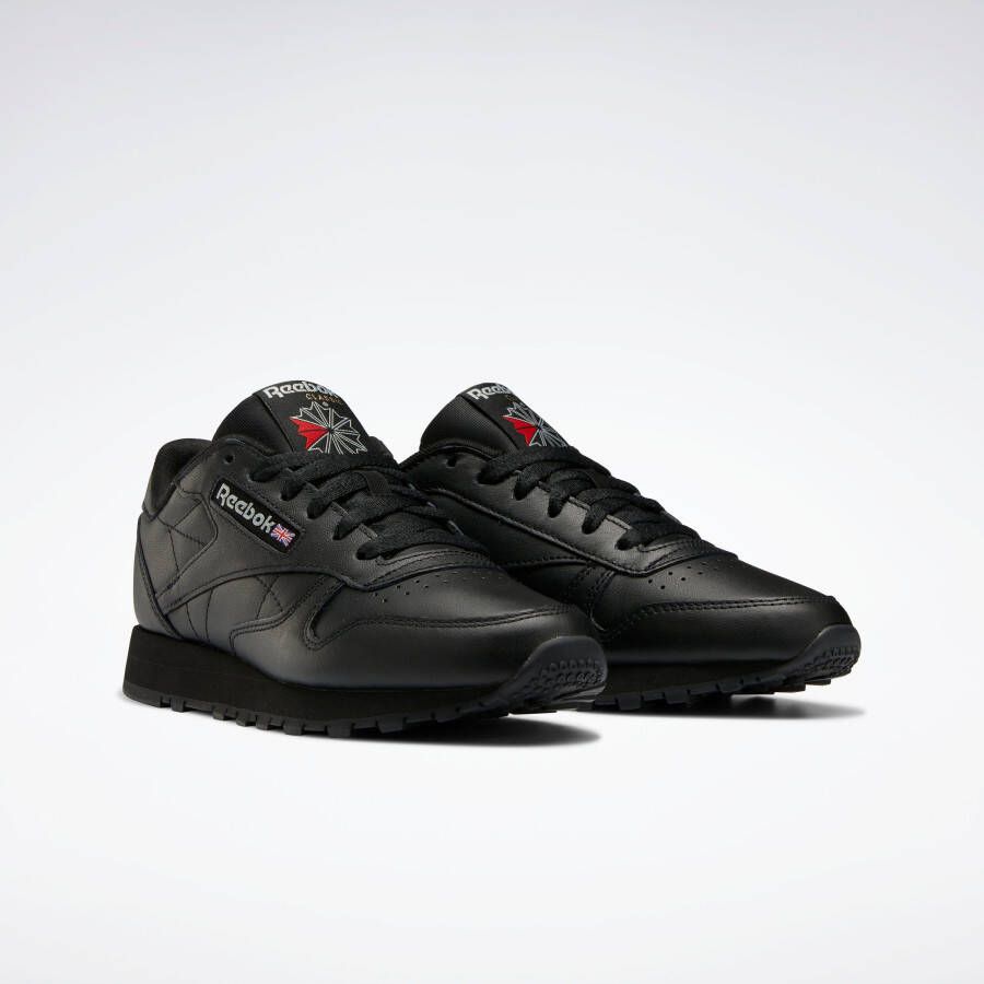 Reebok Classic Leather CL LTHR Dames Sneakers Sportschoenen Schoenen Leer Zwart GY0960 - Foto 4