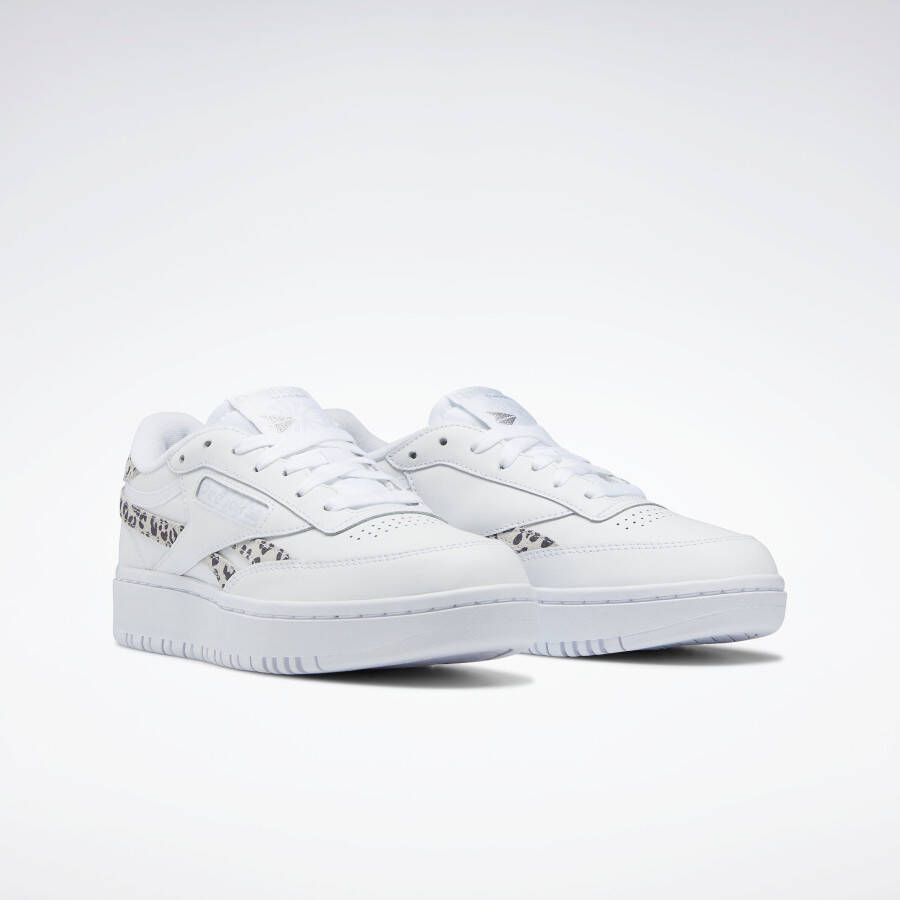 Reebok Classics Club C Double GEO sneakers met dierenprint wit zwart grijs - Foto 2