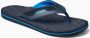 Reef The Ripper Heren Slippers Zwart Blauw - Thumbnail 2