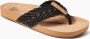 Reef Cushion Strand Dames Slippers Black Natural - Thumbnail 6