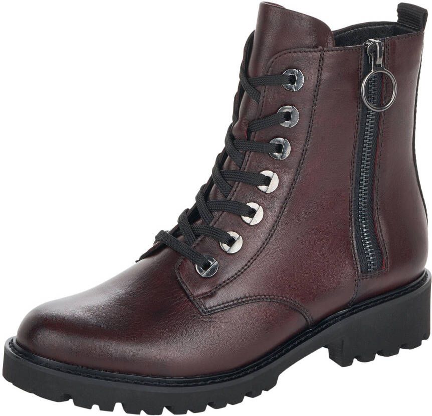 Remonte Bordo Casual Leather Booties Rood Dames - Foto 2