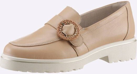 Remonte Loafers Chunky slipper plateau slipper met moderne vlecht-siergesp