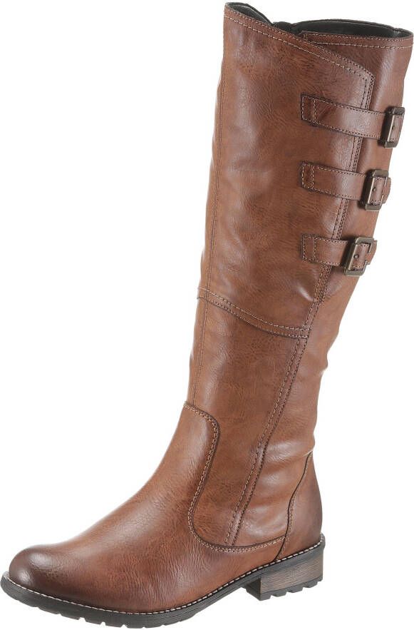 Remonte Laars met modieuze siergespen Bruin