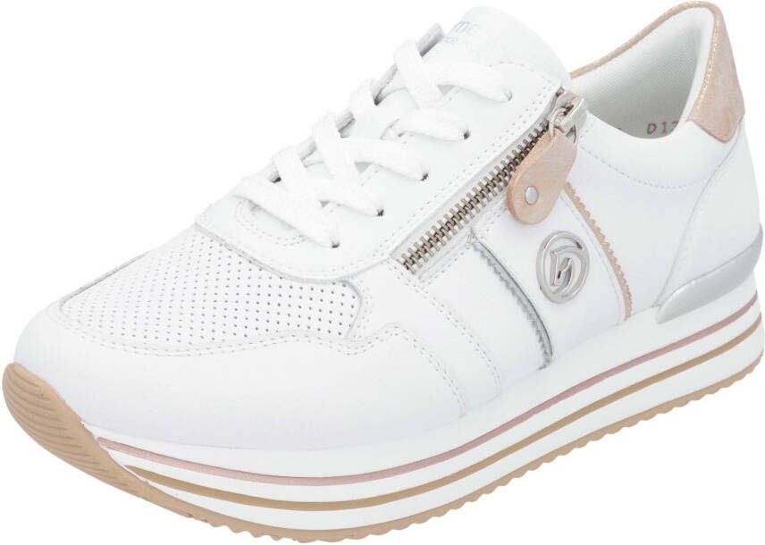 Remonte Plateausneakers vrijetijdsschoen lage schoen veterschoen met zijrits
