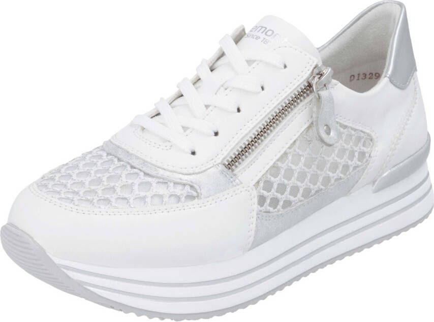 Remonte Plateausneakers vrijetijdsschoen lage schoen veterschoen vegan contrastafwerking
