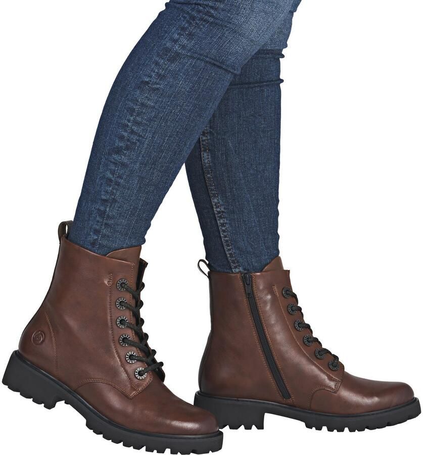 Remonte Veterlaarsjes Veterboots blokhak profielzool met Lite´n Soft-uitrusting