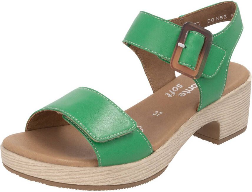 Remonte Sandaaltjes ELLE-Collection blokhak zomerschoen sandaal met klittenbandsluitingen