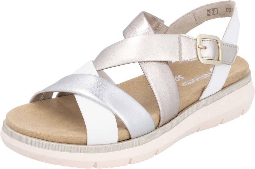 Remonte Sandalen Elisabeth Hurley-Collection sleehak zomerschoen sandaal met kruisbandage