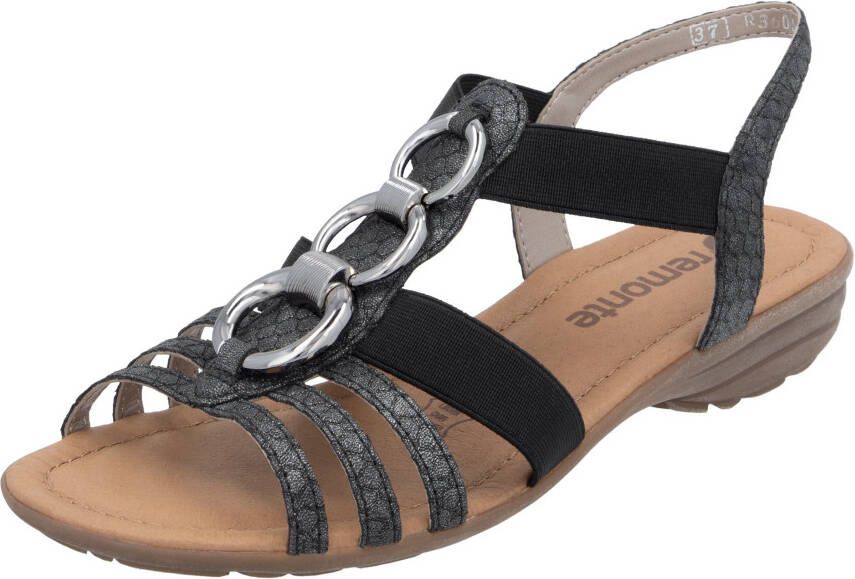 Remonte Sandalen sleehak zomerschoen sandaal met elastische banden