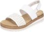 Remonte Sleehaksandaaltjes ELLE-Collection zomerschoen sandaal sleehak met vlechtbandage in metallic-look - Thumbnail 4