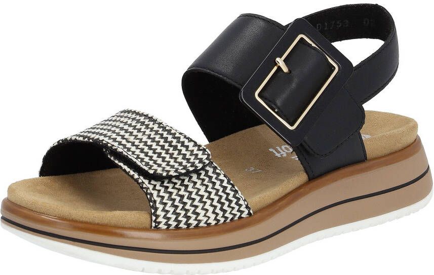 Remonte Sleehaksandaaltjes ELLE-Collection zomerschoen sandalen comfortschoen met praktische klittenbandsluitingen